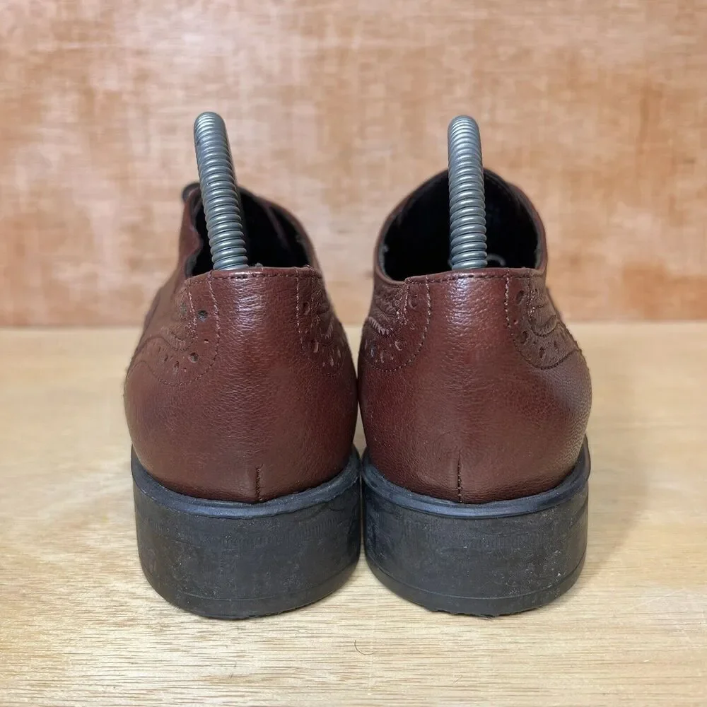 Boemos Made In Italy Men’s Size 7.5 US, 40 EU Brown Leather‎ Derby Wingtip Shoes